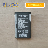BL-5C Rechargeable Battery 3.7V 1020mAh BL 5C for Nokia BL5C 1600 6230 2600 1100 1110 1200 1208 2700 3100 3110 N70