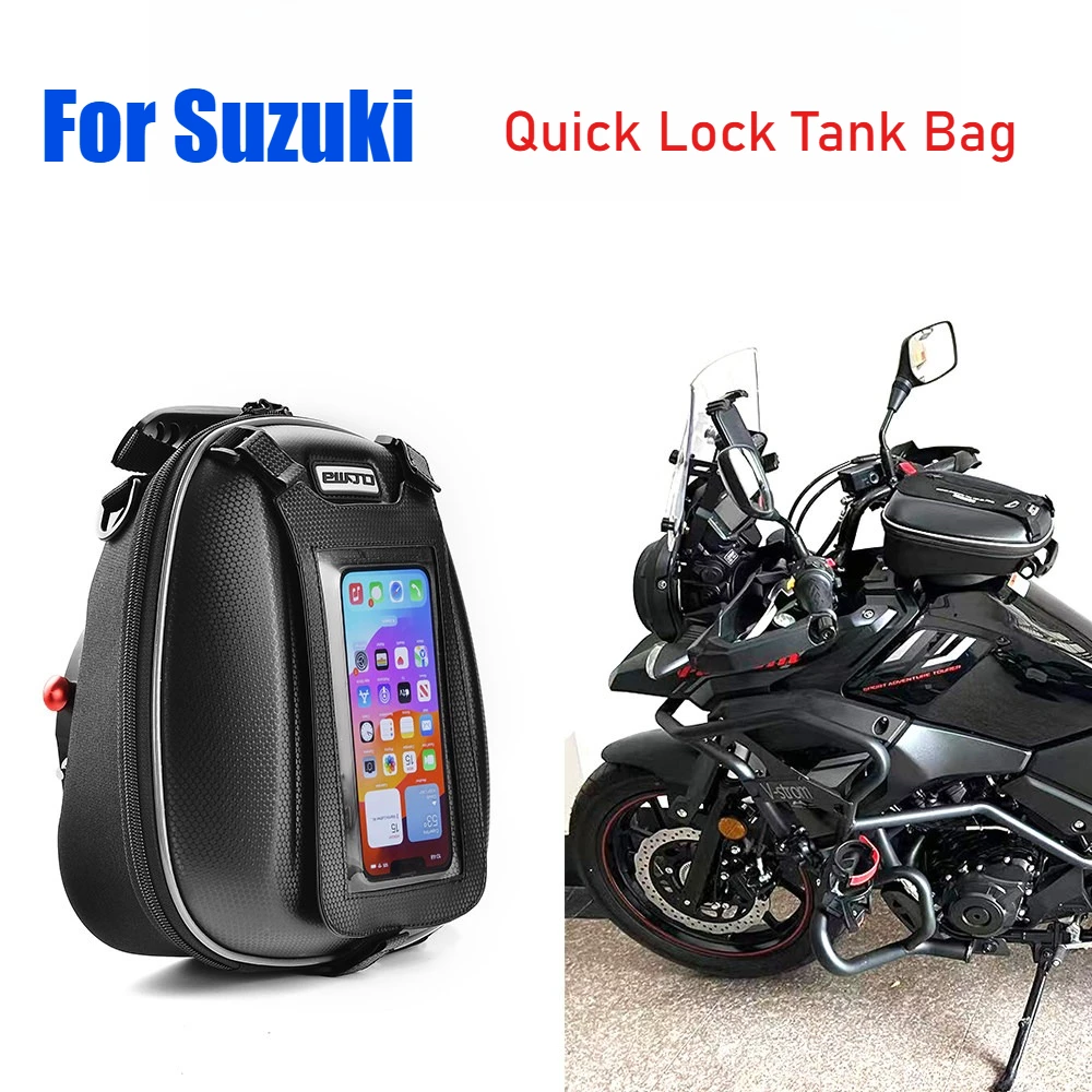 

Для мотоциклов SUZUKI HAYABUSA GSXS 750/1000 GSX-R GSR 600/750 GSX-S750 GSR600 GSF1250 N/S Bandit: сумка на бак с быстрым креплением, рюкзак
