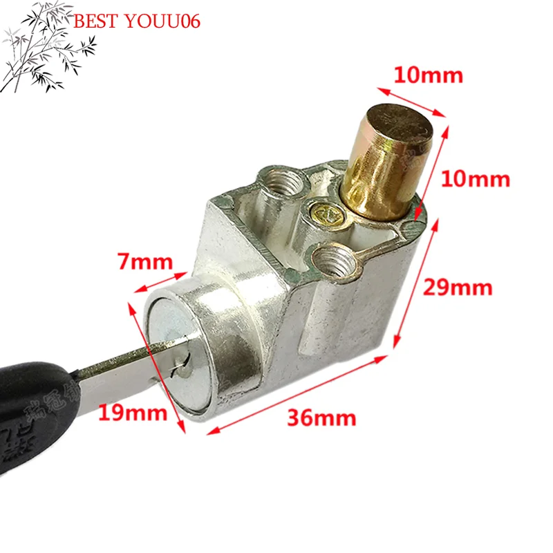 (YOUU06)Electric Car Anti-theft Ignition Lock Battery Safety Pack Box Lock + 2 key For Motorcycle Electric Bike Scooter E-bike