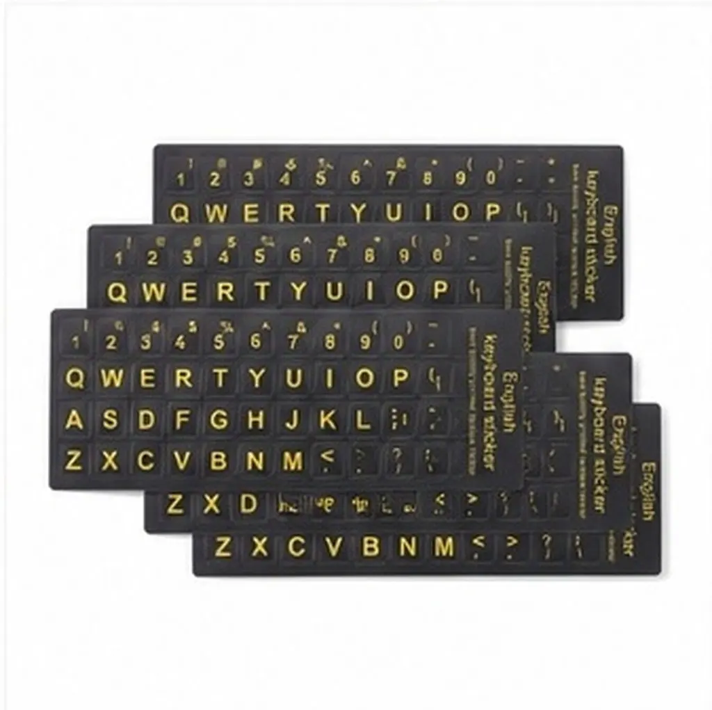 6Sheets Universal English Keyboard Letter Stickers Matte Texture Computer Keyboard Replacement Decals for Laptop Notebook Usage