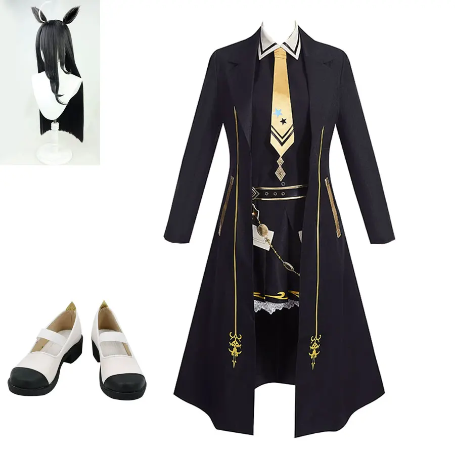 

Anime Manhattan Cafe Cosplay Fantasia Costume Disguise for Women Men Dress Uniform Wigs Shoes Outfits Halloween Carnival Suit