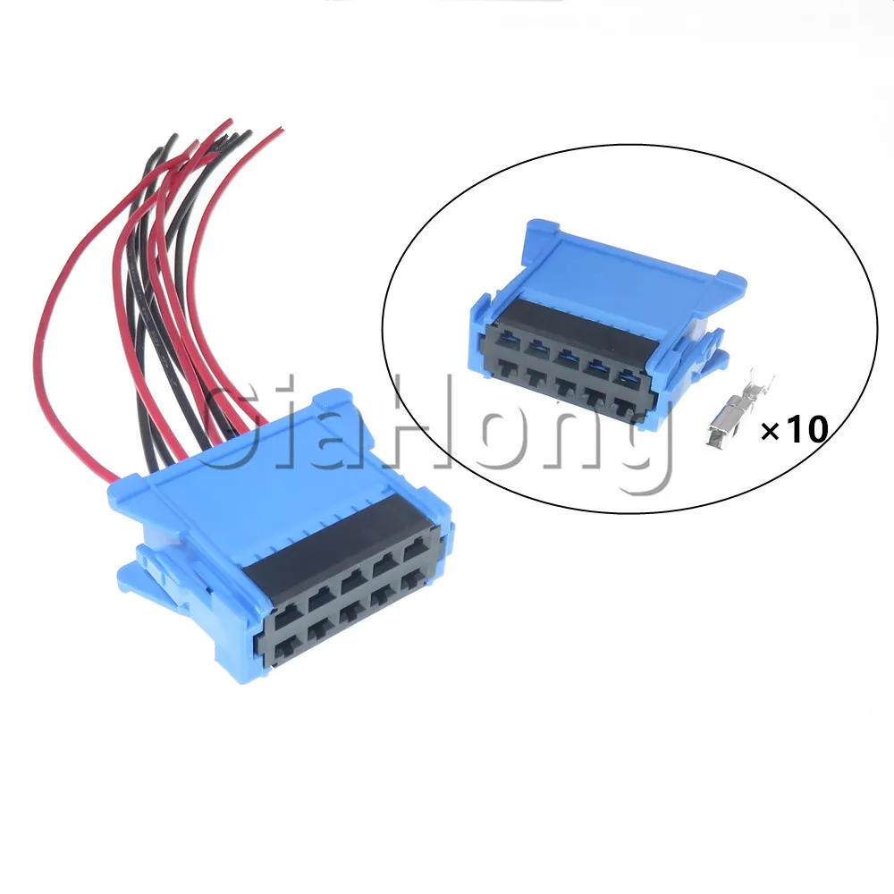 1 Set 10 Ways AC Assembly 98174-1004 Automotive Blower Resistor Connector Auto Air Conditioner Cable Plug For Peugeot