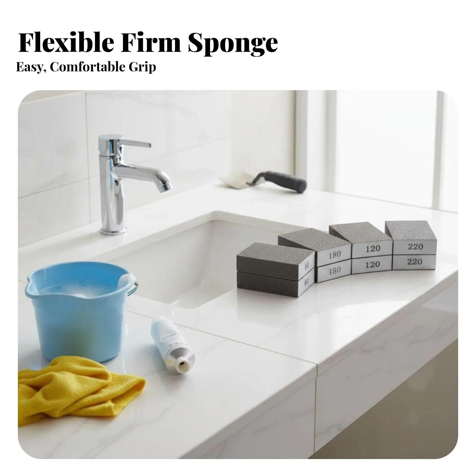Polishing Brick Washable and Reusable Assorted Grit Abrasive Set Flexible