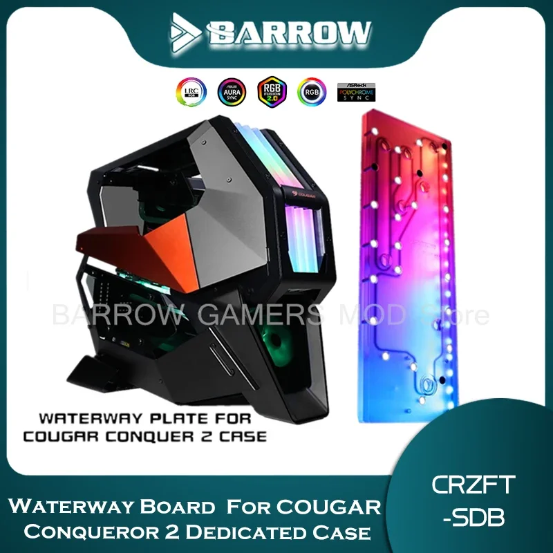 

Barrow Distro Plate для COUGAR Conqueror 2 предназначенная для чехол, дефлектор для водной дорожки, система жидкого охлаждения ПК Custom 5V CRZFT-SDB