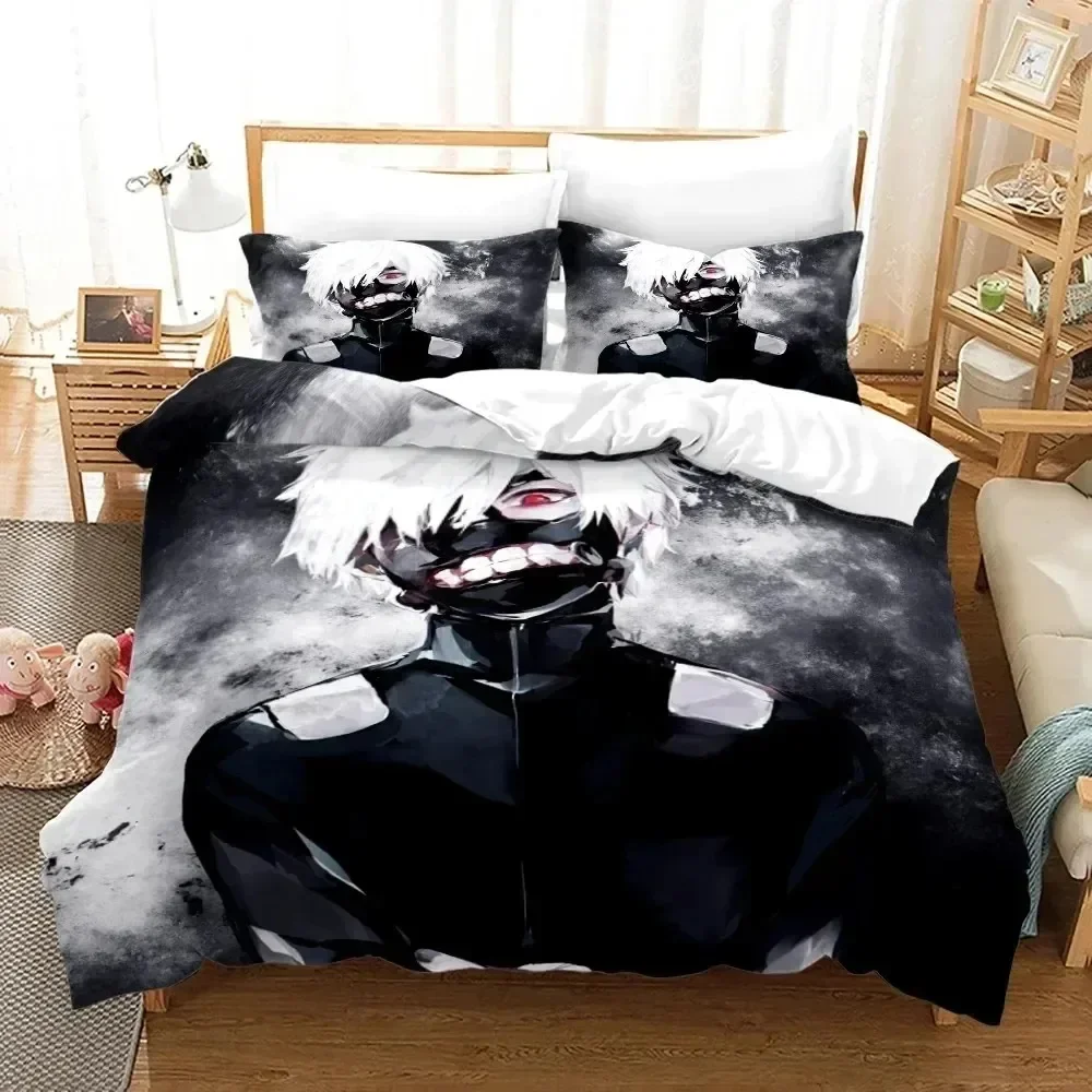 Anime Tokyo Ghoul 3D NEW Duvet Cover Pillowcase Bedding Set Adult Boy Girl Bedroom Decoration Children Single Double Large