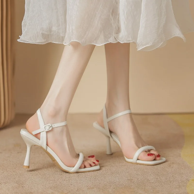 

2024 Square Head Women Pumps Luxury and Simple Elegance Women's High Heels Sexy Thin Heels High Heel Sandals Women Shoes 41-185