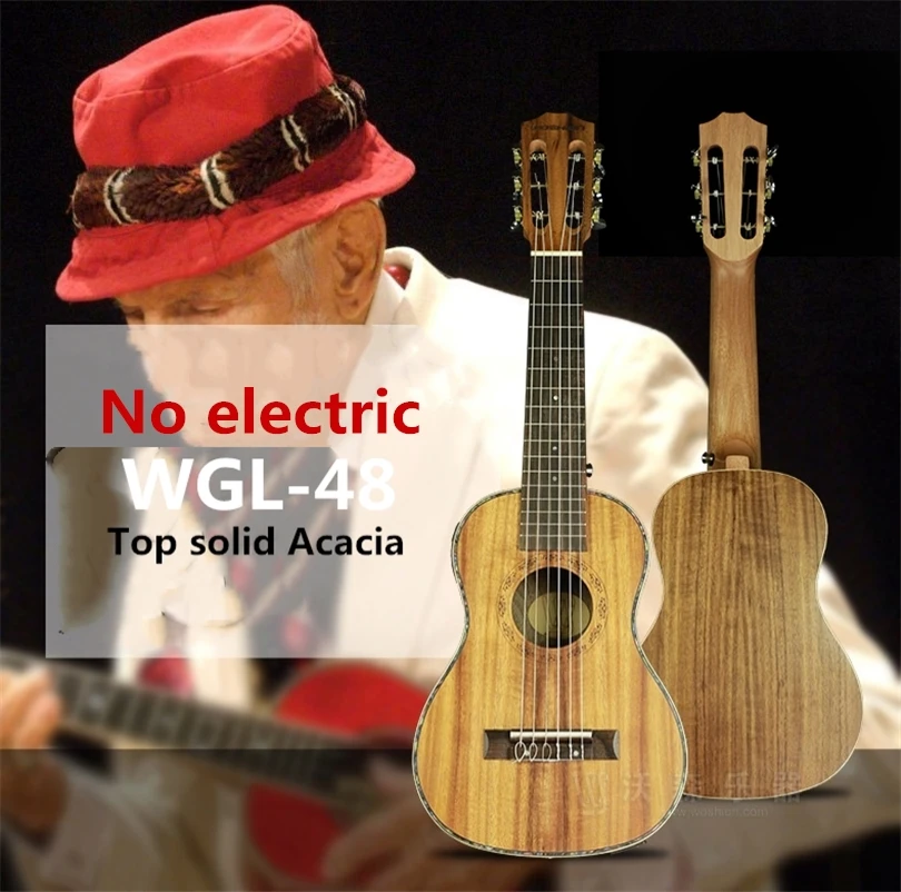 Top Solid Acoustic Electric Guitalele 28 Inch Mini Guitar 6 String Ukulele Ukelele Guitarra Mahogany Acacia Spruce Sapele