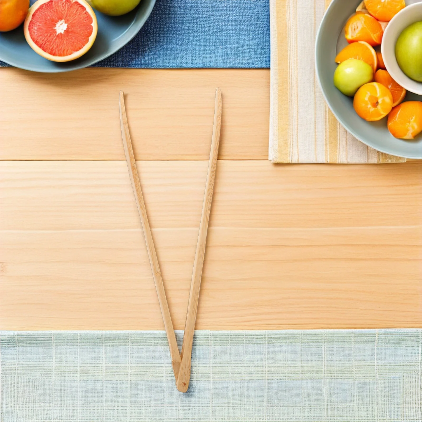 

2Pcs Bamboo Toast Tongs 12 Inch Anti-Slip Design for Cooking Serving Toast Bacon Air Fryer Oven Bbq Grilling Food Clip