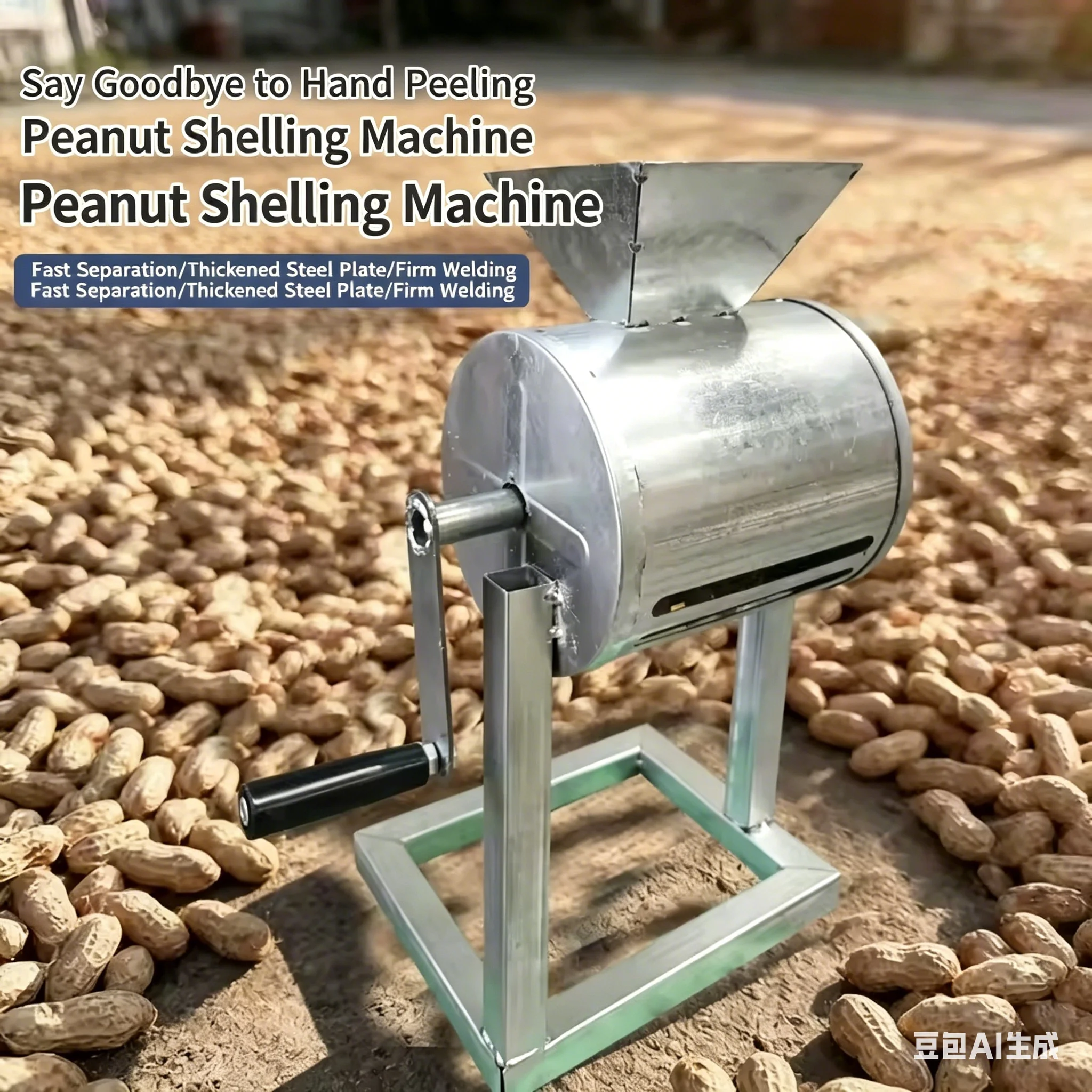 New Hand-cranked Peanut Sheller, Household Sheller, Small and Convenient Shell-breaking Artifact