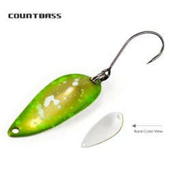 COUNTBASS 3/32oz 2.5g Trout Spoons With Barbless Hook UV Colors Fishing Baits Pike Angler's Lures