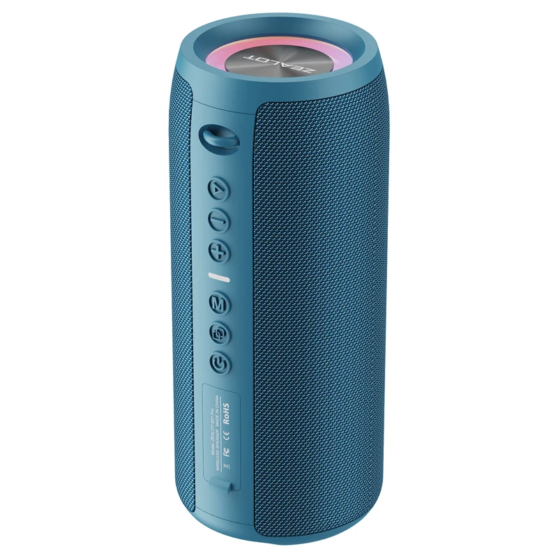 Zealot_S51PRO Bluetooth Speaker Buitenluidspreker IPX5 Waterdicht 40W BT5.3 Stereo Surround Speaker met Cool Pulsing EQ Licht
