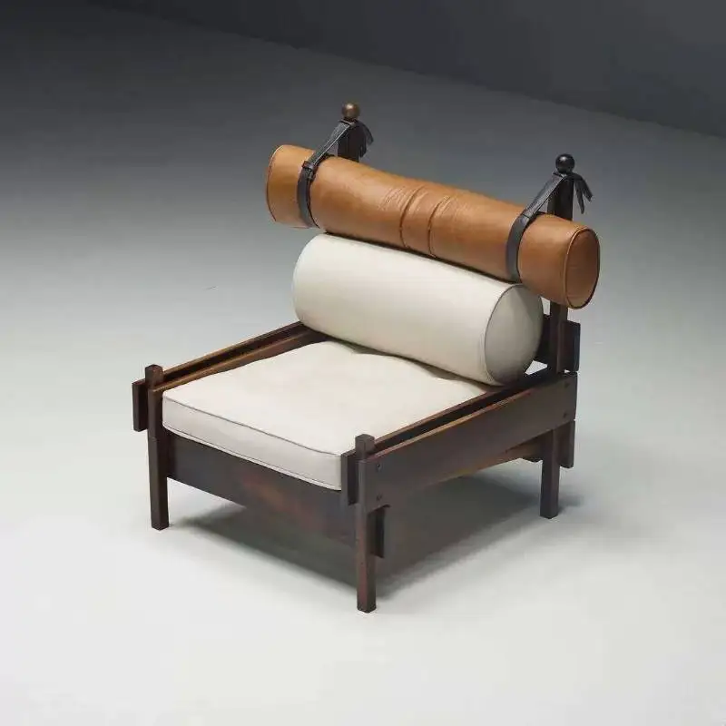 Sillones Reclinables Vintage Antiguos para Sala de Estar, Sillones Modernos de Madera Marrón para Sala de Estar, Sillón Retro, Muebles de Salón para el Hogar