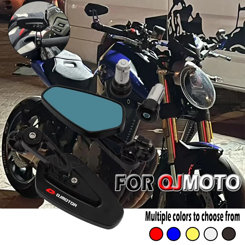 Adecuado para QJMOTOR SRK 150 350 550 600 600 RS 800 900 espejo retrovisor de motocicleta CNC espejo retrovisor de manillar espejo lateral