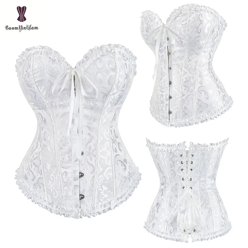 Body Shapewear Costumes Sexy Lingerie Women Pleated Corset Lace Trimmed Corsets And Bustiers Size XS-6XL 810#