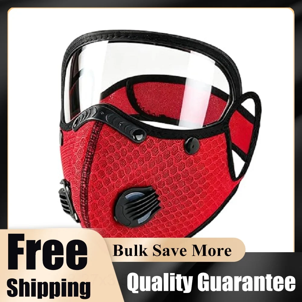 Reusable Carbon Filter Dust Mask Windproof Adjustable Respirator Mask Dustproof Breathing Valve Riding Masks for Woodworking