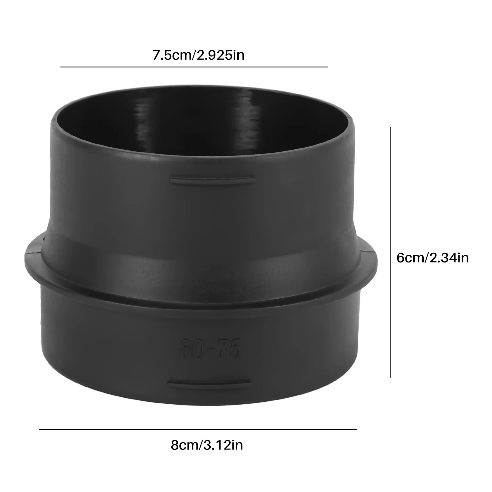 #58U (black)75mm to 80mm Parking Heater Ducting Reducer Connector Air Heater,Automotive Parts & Accessories