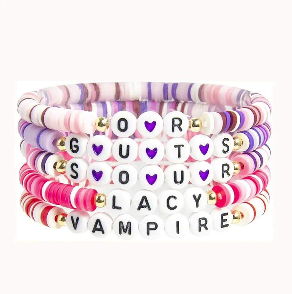 Olivia Rodrigo Purple Ceramic Bracelet Soft Clay Hand Wristband For Fans Ideal For Wearers Appreciate Unique Beautiful Jewelry