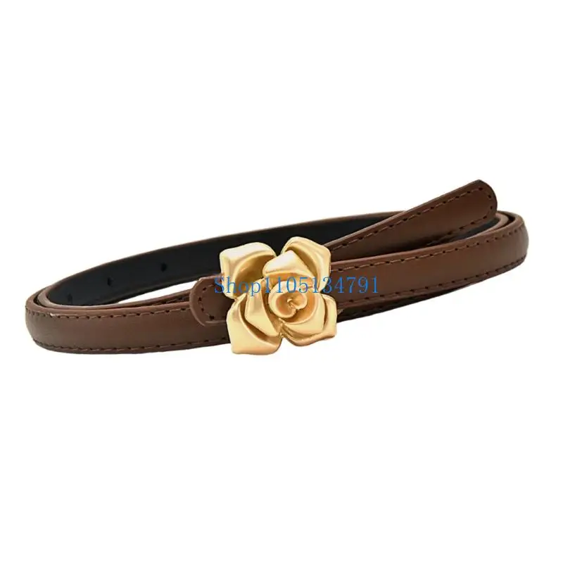 Cintura regolabile in pelle PU con bottone da 98 per jeans da donna