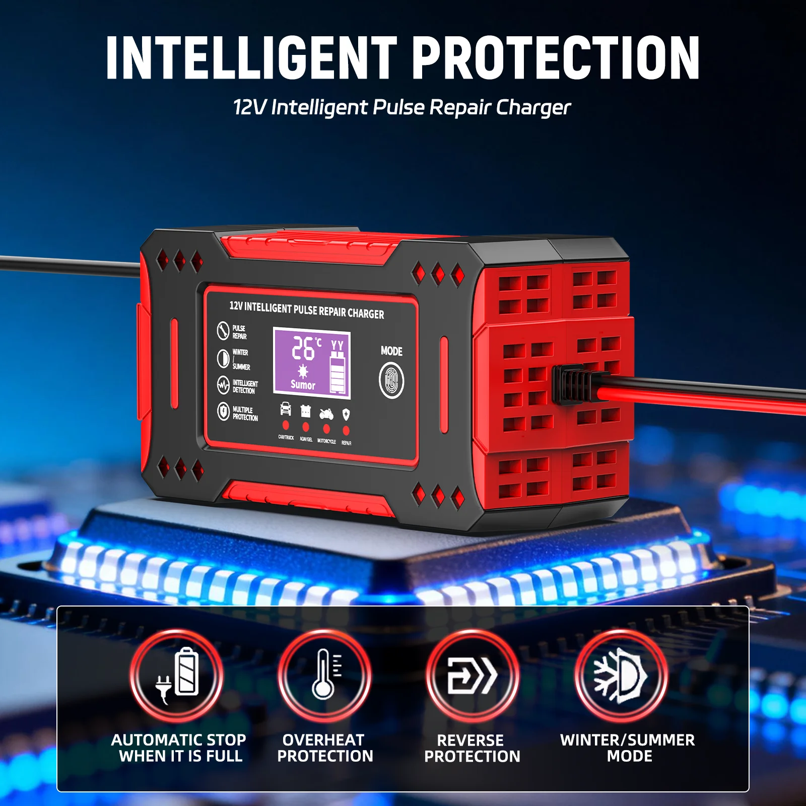 12V 6A Dedicated Outdoor Power Supply Battery Charger 230V to 12V Portable, Safe, and Stable for RV Camping view 3