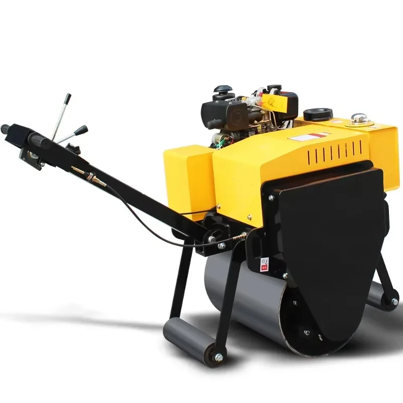 Small Vibratory Roller Double Drum  Automatic Soil Compactor Machine