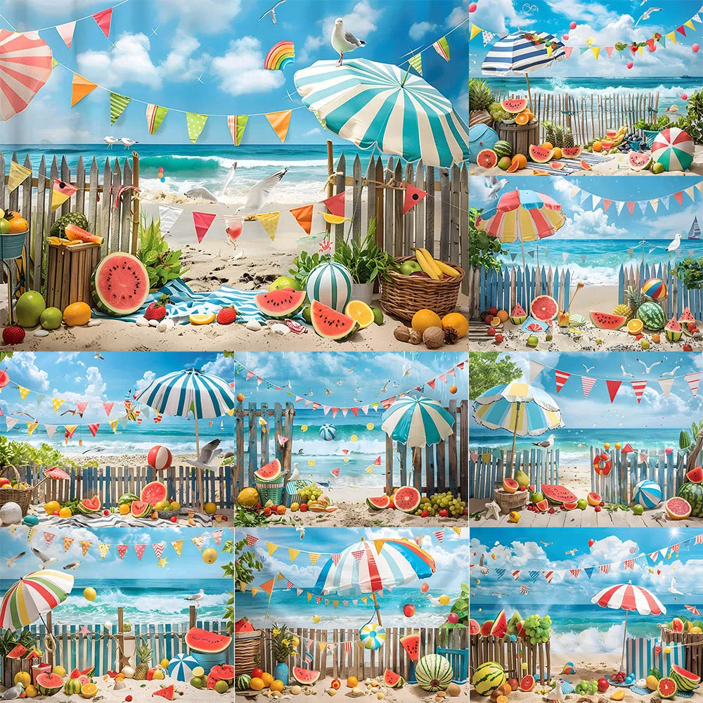 

Summer Pool Party Backdrops for Photography Hawaii Beach Birthday Photo Photographic Background Studio Shoots Photocall Banner