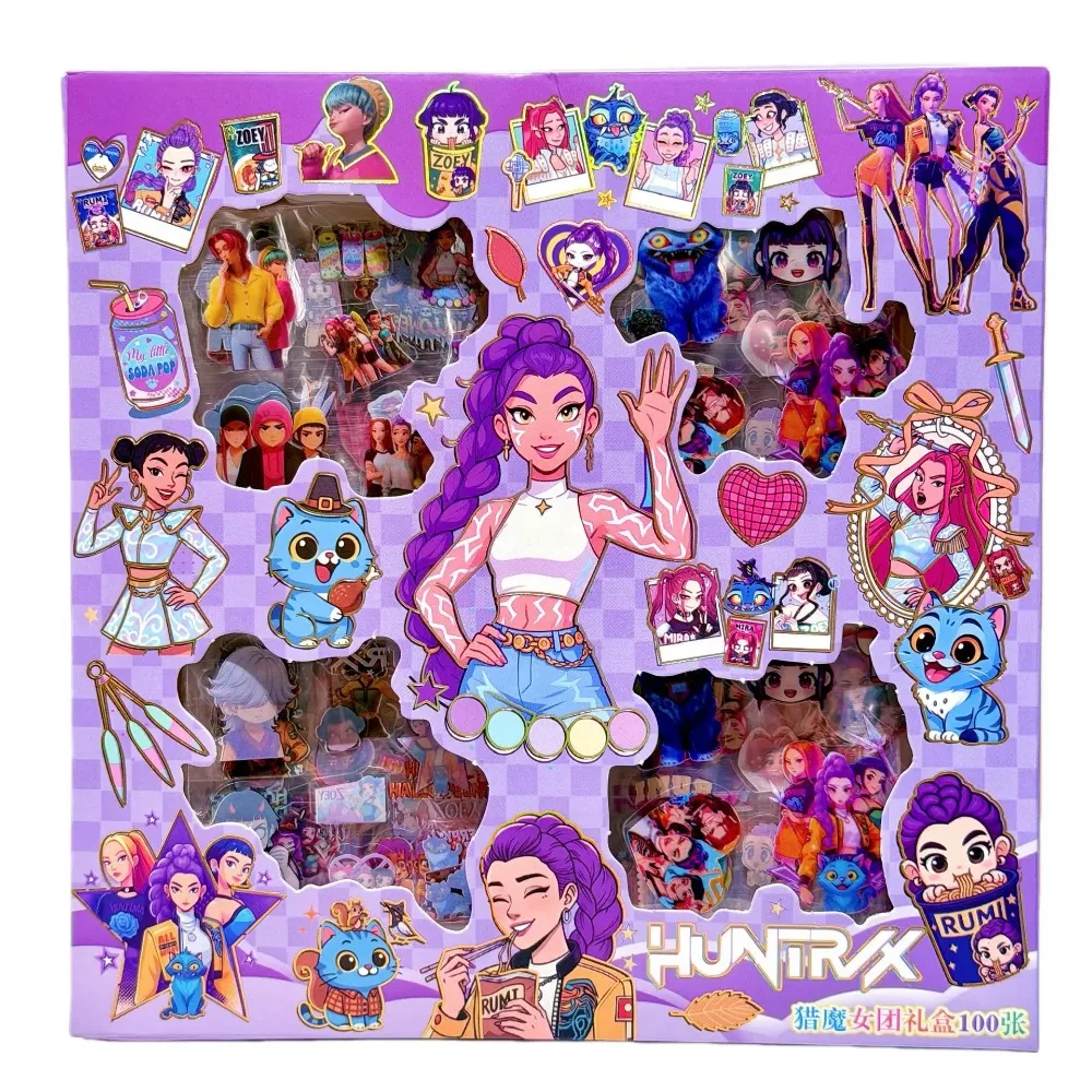 100pcs/set KPOP Idol Theme Cartoon Anime Stickers Rumi Mira Zoey Waterproof DIY Decorative Gifts for Guitar Notebook Luggage