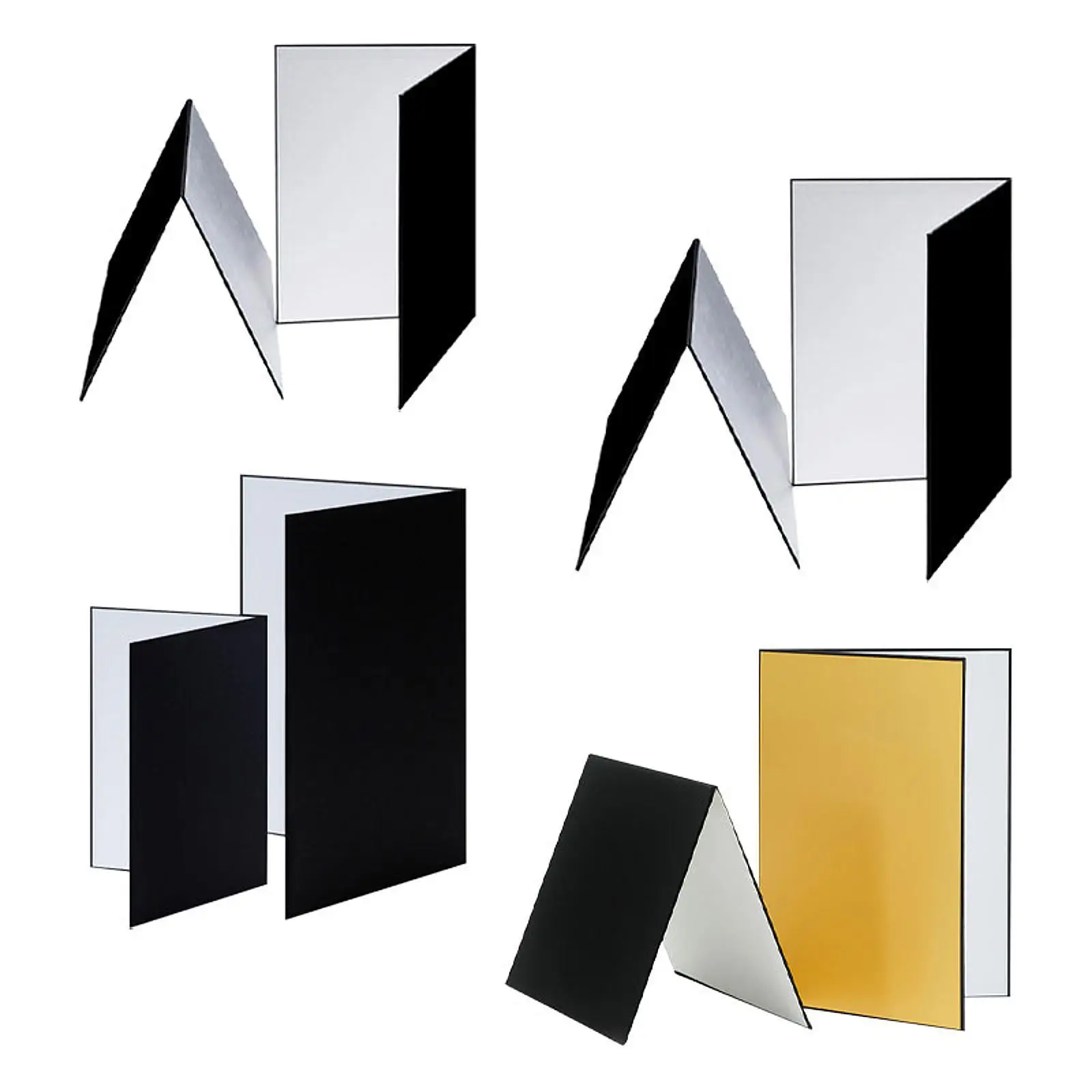 2x 3 in 1 Light Reflectors Foldable Multifunction Practical Light Diffuser Boards for Food Jewelry Still Life Outdoor Indoor