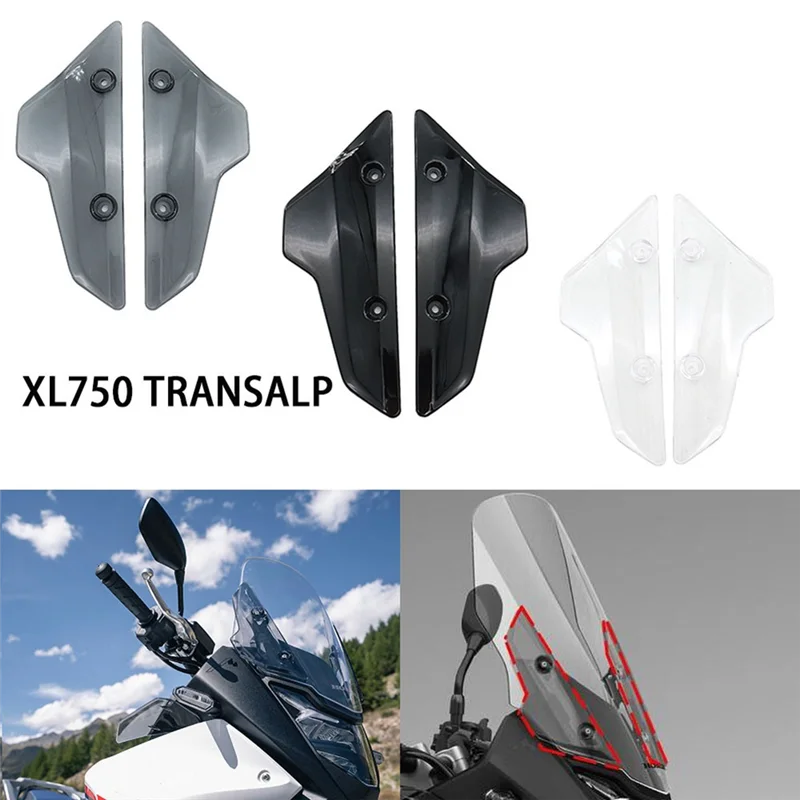 Motorcycle Accessories Fairing Deflector Wind Deflection Replacement Top for XL750 Transalp 2023(Transparent)