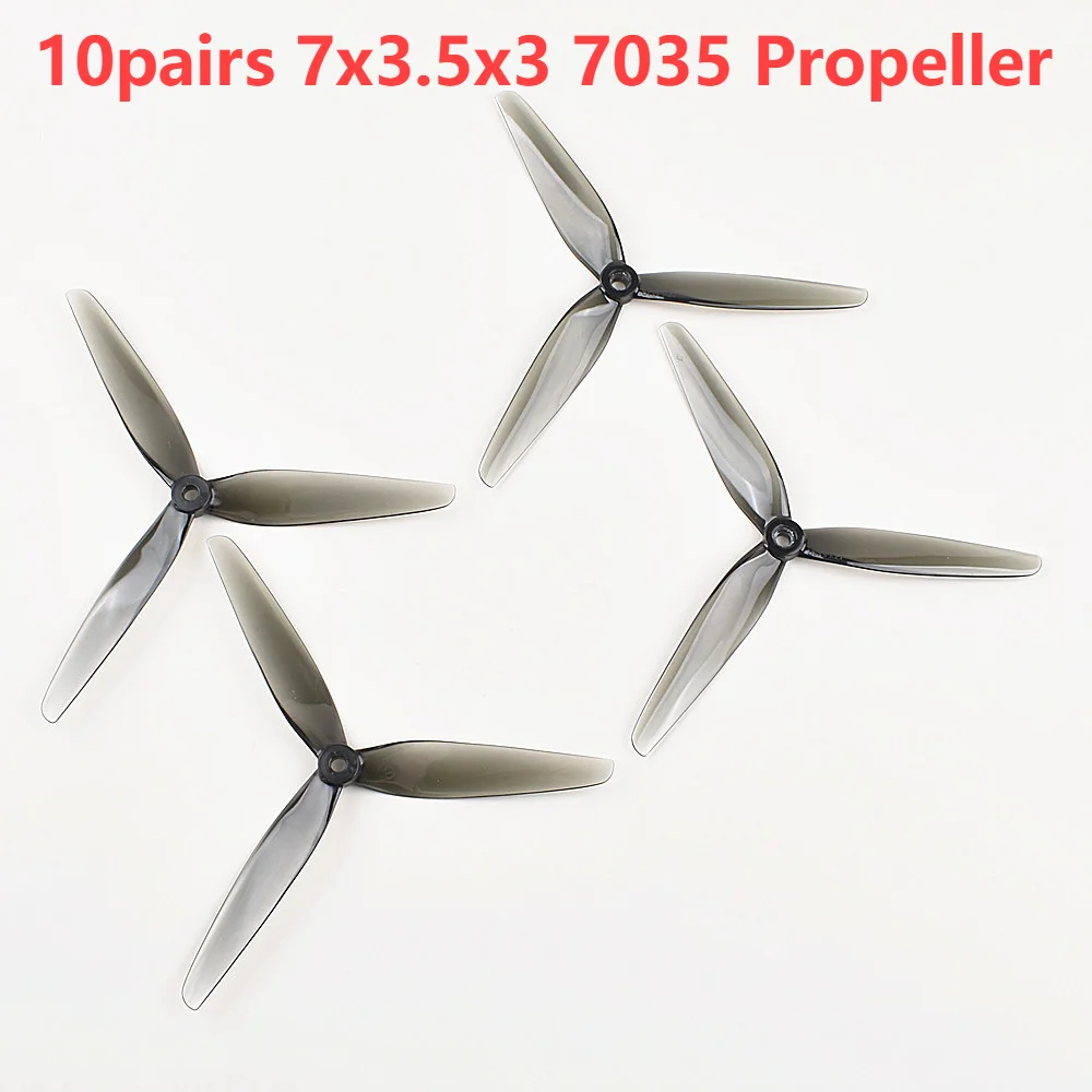 20pcs/10pairs  7x3.5x3 7035 7inch 3 blade/tri-blade Propeller prop compatible 2806.5/2807 motor 7inch FPV Drone part