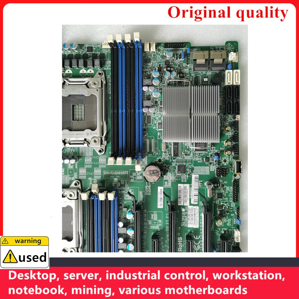 Gebruikt Voor Supermicro X9DRi-F Moederborden C602 Lga 2011 Ddr3 Ecc 512G Server Werkstation Moederbord PCI-E3.0 Sata3 Usb3.0