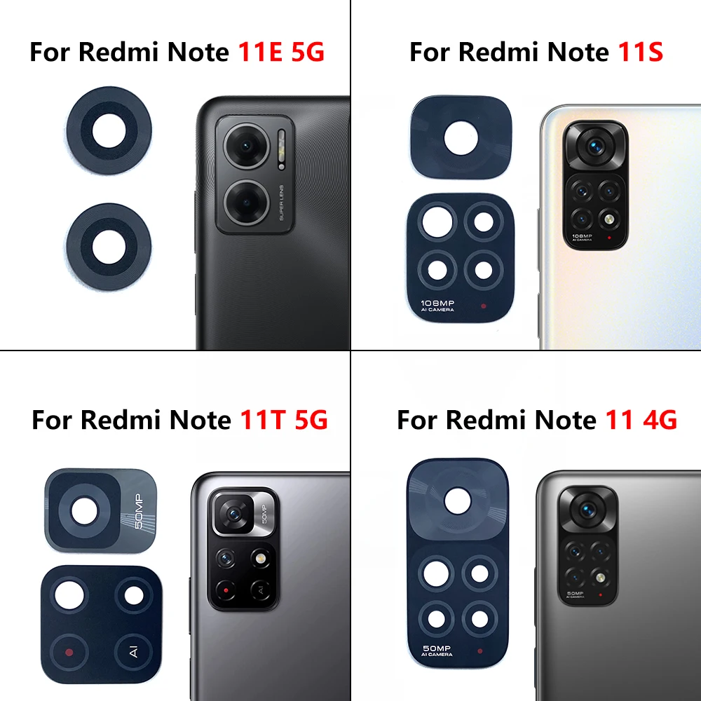 NEW Back Rear Camera Glass Lens With Ahesive For Xiaomi Mi 11 Lite 5G 11T Pro Ultra Redmi Note 11E 11S 11T 5G Repair