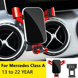 For Car Cell Phone Holder Air Vent Mount GPS Gravity Navigation Accessories for Mercedes-Benz A-Class 2013 to 2022 YEAR