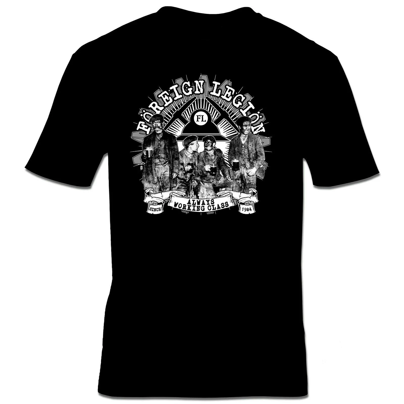 FOREIGN LEGION - MINERS T-Shirt Skinhead Oi Punk Working Class Cockney Men's 100% Cotton Casual T-shirts Loose Top Size S-3XL