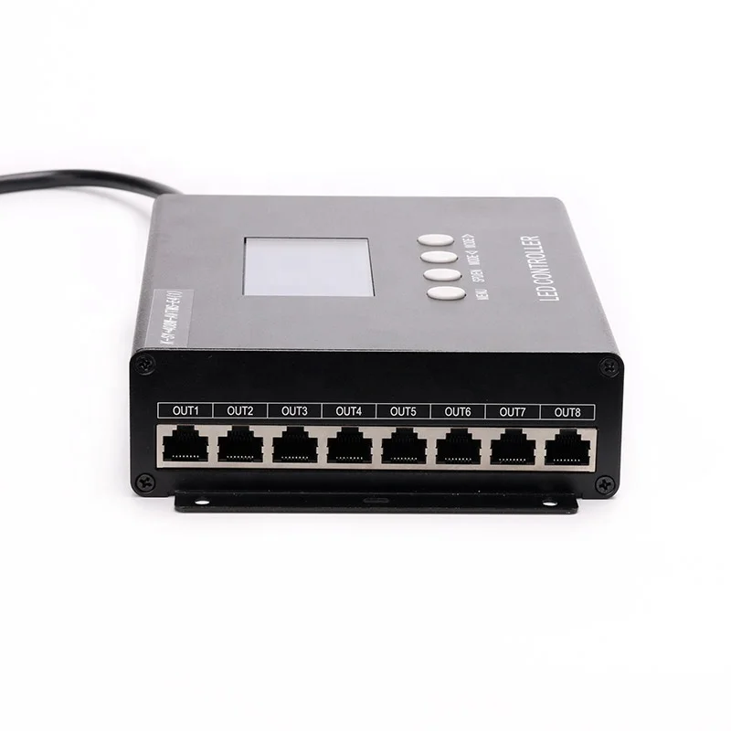 K-SY-408 8CH إخراج أكثر من 10,000 نقطة دعم led بكسل ضوء الوقت نفق تحكم مع صوت ووظيفة تحكم بالموسيقى ، UCS512