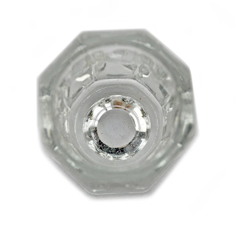 2 個のクリスタルカッププレミアムガラスネイルアートカップアクリル液体パウダーを混合するための簡単なクリーニングホームプロフェッショナルマニキュア使用