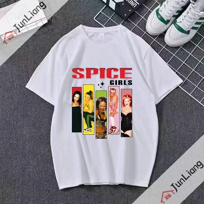 2023 New Spice Girls Women\'s Unisex T-shirt Fashion  Movie Art Leisure Street Y2k Cartoon Character Graphic T Shirts