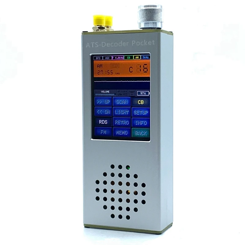 ATS 디코더 포켓 Si4732 풀 밴드 라디오 리시버 FM RDS AM LW MW SW SSB DSP, 4.17 공식 등록 코드 포함, 쉬운 설치