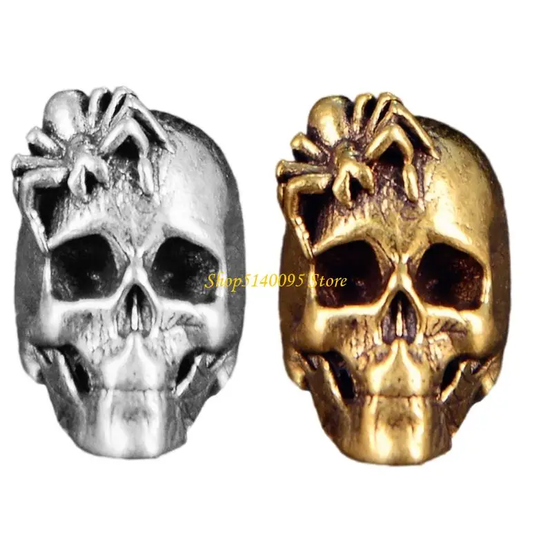 

DXAE Gothic Skull Spiders Beads for Rope Braiding and Cultural Jewelry Design Rope Braiding Gear Cultural Crafts