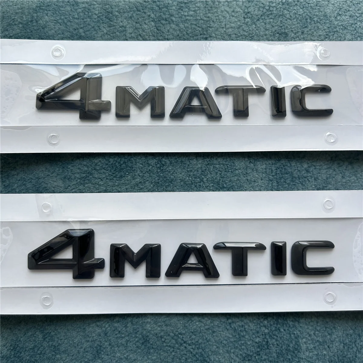 2pcs For Mercedes Benz A B C E G S ML SL CL GLA CLA Class AMG 4MATIC Trunk Chrome Matte Black Letters Emblem Badge sticker