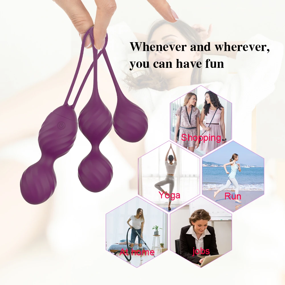 Vibrator Kegel Balls Vaginal Tighten Exercise Ben wa ball G Spot Vibrator Egg Wireless Remote Control Sex Toy for Wome