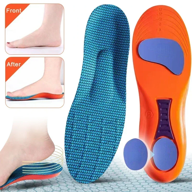 Plantillas deportivas para zapatos, suela con absorción de impacto, desodorante, suela de cojín transpirable, plantillas ortopédicas para pies, alivia la presión