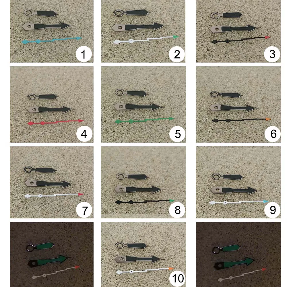 Weak Green Luminous Watch Hands for NH35 NH36 4R 7S Movement Modified 3Pin Hand Watch Pointers Accessories
