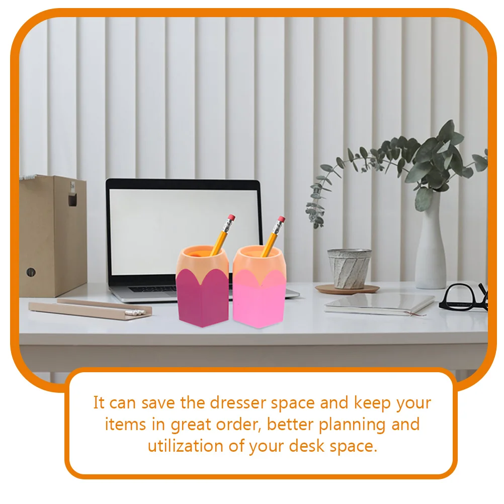 6 Pcs Multifunctional Contrast Color Pen Holder Desk Pencil Cups Brush Storage ganizer Containers For Student Office