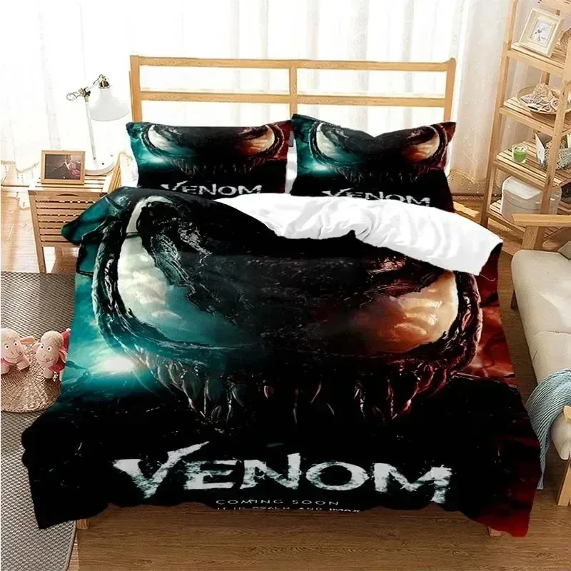 Venoms Bedding Set Duvet Cover Bed Set Quilt Cover Pillowcase Comforter king Queen Size Boys Adult Bedding Set