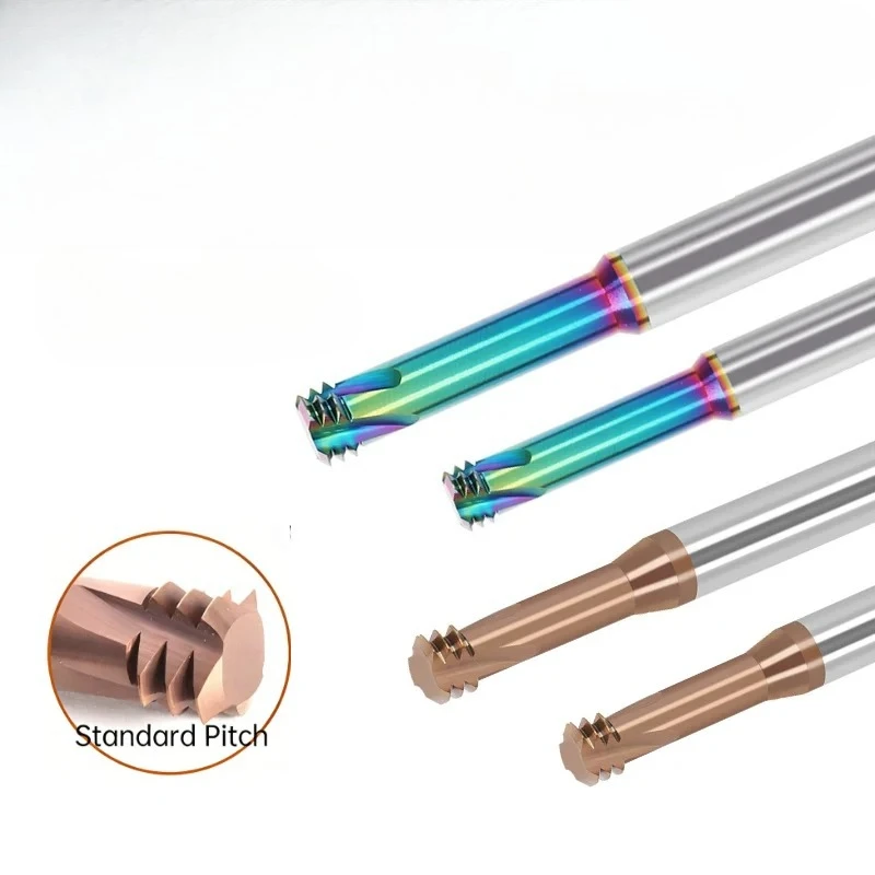Colorful Thread Three Tooth Milling Cutter M1-24 Imported High Hardness 65 Degree Thread Milling Cutter For Copper And Aluminum
