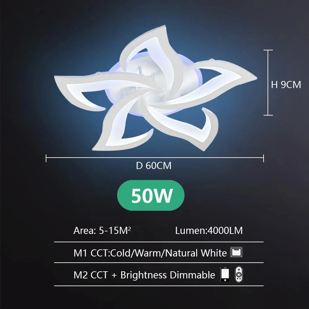 IRALAN plafondkroonluchter met APP achtergrondverlichting op afstand, individueel regelbare led-kroonluchters, plafondlamp, witte hanglamp