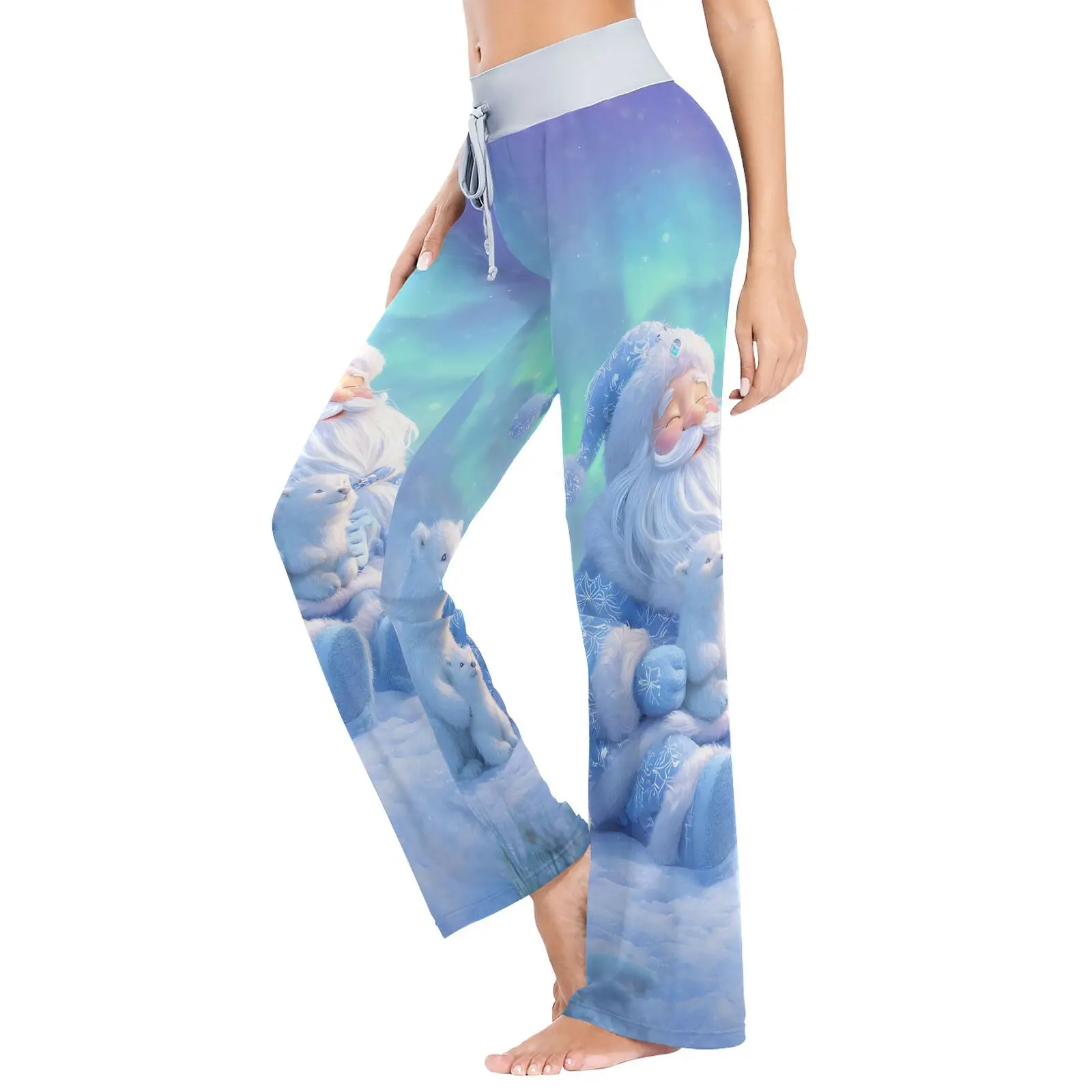Drawstring Sleep Bottom Women Long Pants Loose Size Home Pajamas Santa Claus Sexy Casual Pant Spring Summer Fashion Sleepwear