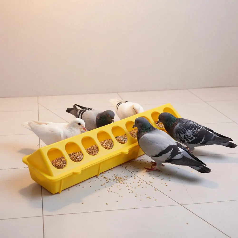 16-Hole Flip-Top Poultry Feeder PP Plastic Feeding Watering Trough for Chicks, Ducks Pigeons Fully Automatic Chicken Feeder