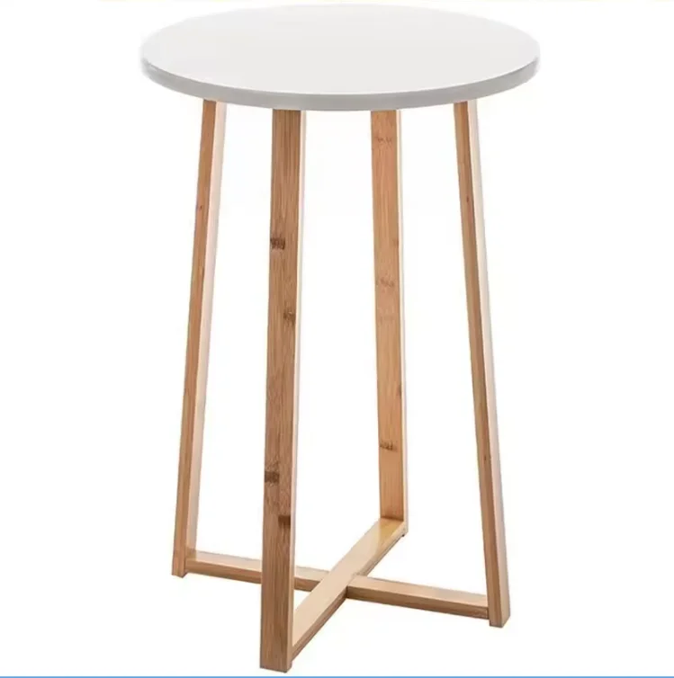

Coffee Table,Modern Wood Space Saving Small Round Side Coffee Table Designs Bamboo Nordic White Coffee Bar Table Living Room