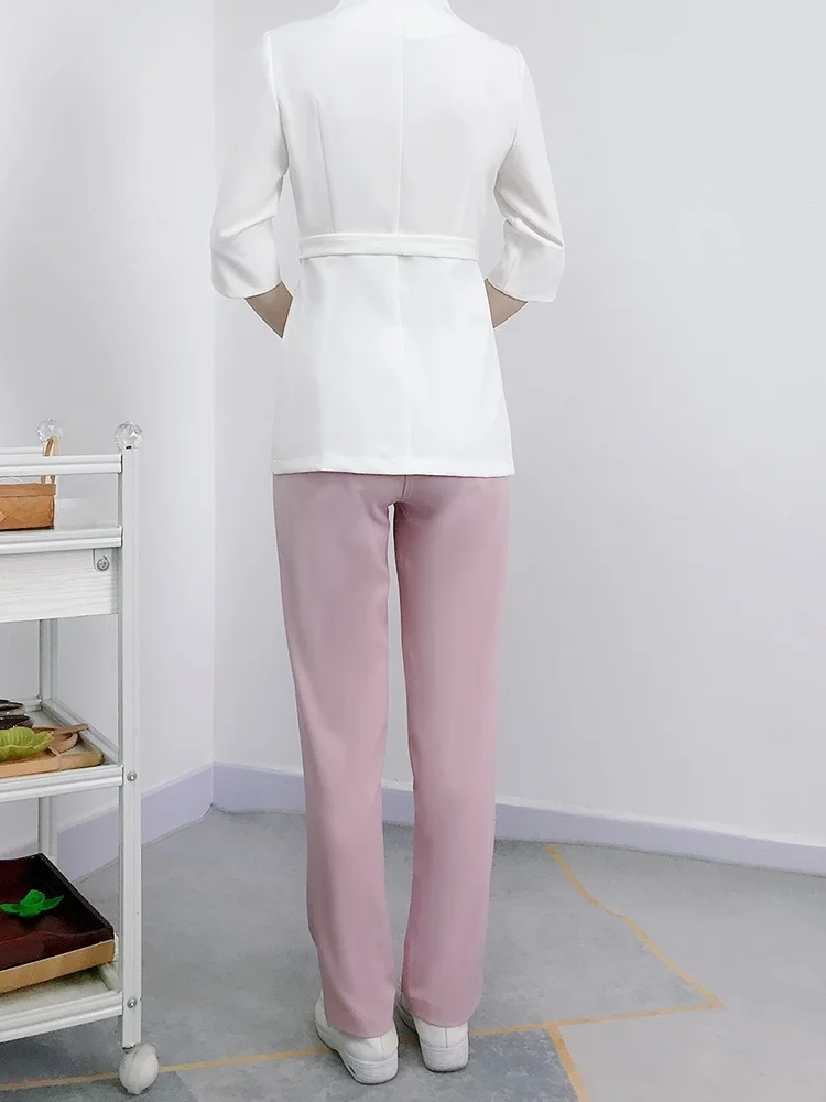 

Elastic Beauty Therapist Workwear Women's Health Center Skin Management Club Ear Picker Foot Bath Technician Ensemble